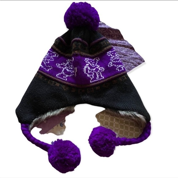 Jerry GARCIA FUR LINED BEANIE WITH POM POMS main image 7